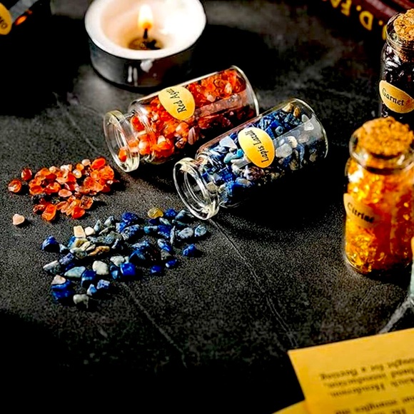 12 pc set - Bottles of Chakra Healing Crystal Chips. 12 diff. colors/crystals - Picture 4 of 9